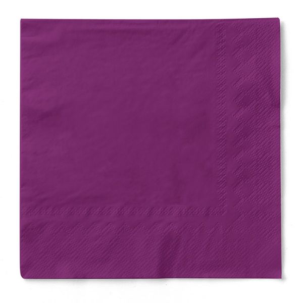 Serviet papir, 330x330mm, 3lags 1/4 fals BASIC, AUBERGINE, FSC MIX CREDIT - 100 stk pk / 6 pk karton