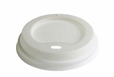 Låg CPLA, Ø75mm, dome til kaffekop, natur - 50 stk pk / 10 pk karton