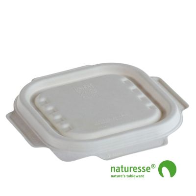 Låg i sukkerrørsfiber til 460/580/690ml - 125 stk pk 