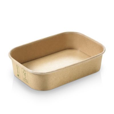 Karton/PLA / natur, Transportbakke, 173x120x40mm, 500ml, FSC MIX CREDIT - 50 stk pk