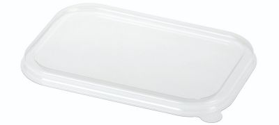 Låg PLA, 229x153mm m antidug, til menu bakke, glasklar - 65 stk pk / 6 pk karton