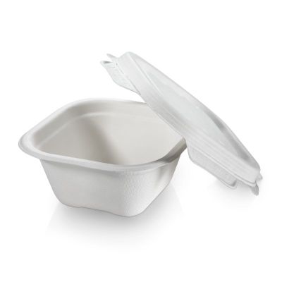 Låg i sukkerrørsfiber til 240/350ml - 125 stk pk