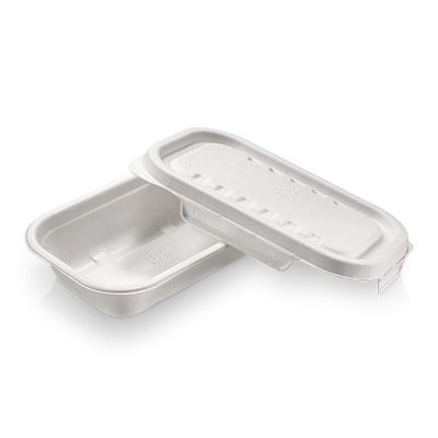 Låg i sukkerrørsfiber til 500/650ml - 125 stk pk