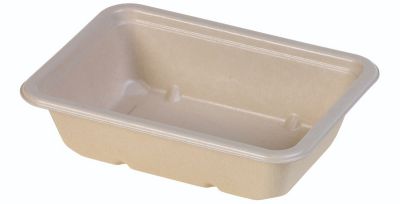 Menu bakke biocoated sukkerrørsfiber, 520ml, 175x125x45mm, natur - 50 stk pk / 6 pk karton