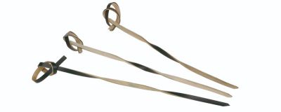 Pindemadspind Bambus, 120mm Saigon Twisted, sort - 250 stk pk / 16 pk karton