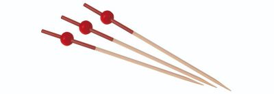 Pindemadspind Bambus, 90mm Kyoto, rød - 250 stk pk / 16 pk karton