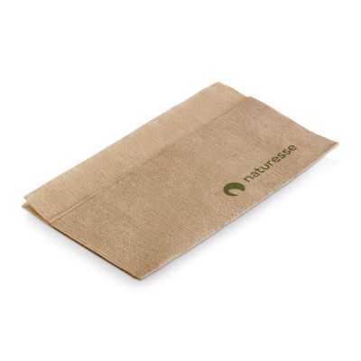 Serviet papir, 320*330mm, 1lags 1/8 fold m logo print, brun - 300 stk pk / 24 pk karton