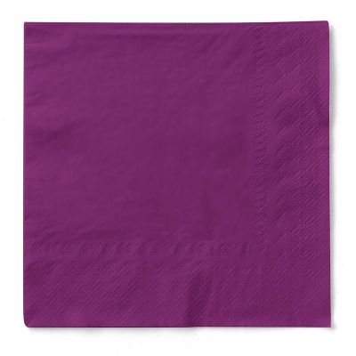 Serviet papir, 330x330mm, 3lags 1/4 fals BASIC, AUBERGINE, FSC MIX CREDIT - 100 stk pk / 6 pk karton