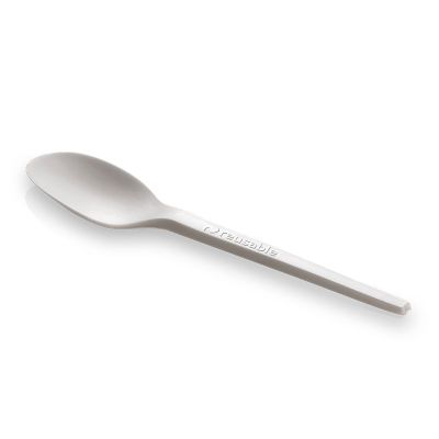 Spiseske CPLA - "REUSABLE", 168mm, hvid - 50 stk pk* / 20 pk karton*